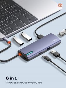 LDNIO DS-16U 6 In 1 USB C Docking Station