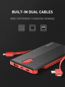 LDNIO PL1013 10000mAh Built-in Cable Power Bank