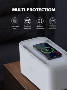 LDNIO SN5311W Smart Outlets Power Socket Storage Box With Wireless Charging