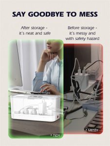 LDNIO SN5311W Smart Outlets Power Socket Storage Box With Wireless Charging