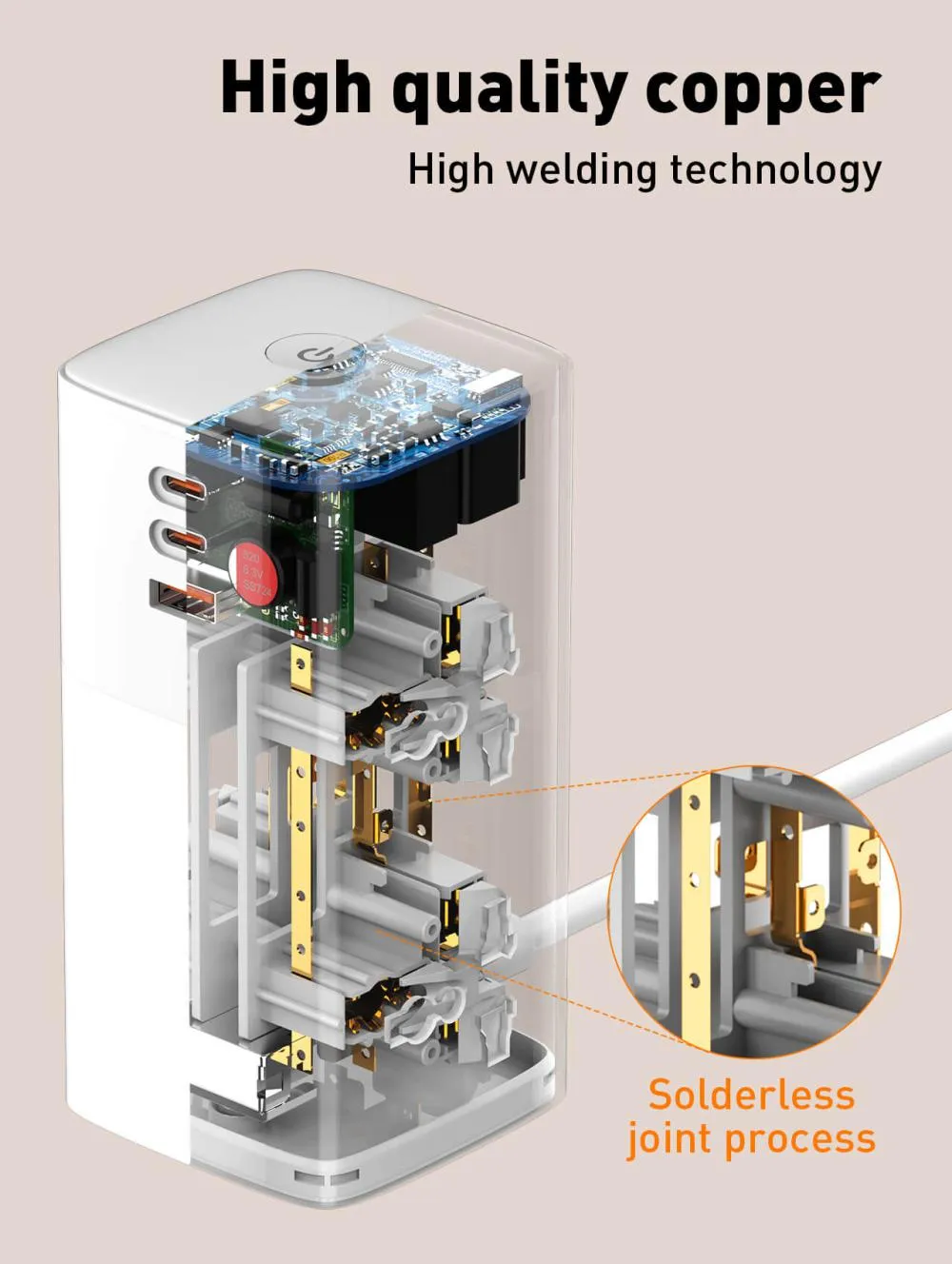 The LDNIO SC4383 70W Multifunctional Universal Desktop Power Adapter is a high-powered and versatile charging solution designed to efficiently power a wide range of electronic devices.