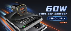 LDNIO C103 60W PD QC Super Fast Car Charger