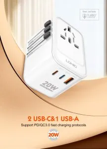 LDNIO Z9 3 USB Ports 20W GaN Travel Adapter 2 LDNIO Z9 3 USB Ports 20W GaN Travel Adapter