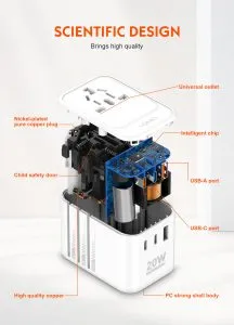 LDNIO Z9 3 USB Ports 20W GaN Travel Adapter 3 LDNIO Z9 3 USB Ports 20W GaN Travel Adapter