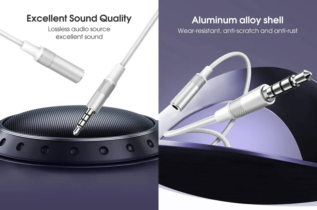 Ldnio LS-Y81B/LS-Y82B 3.5mm high-quality luxury audio extension cable 2 LDNIO LS-Y82B Luxury 3.5mm Audio Extension Cable for Speaker and Car Audio