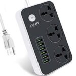 Ldnio SC3604 Power Strip with 3 AC Sockets and 6 USB Ports – Black