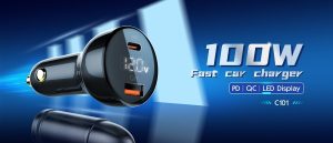 LDNIO C101 100W Dual USB Super Fast Car charger