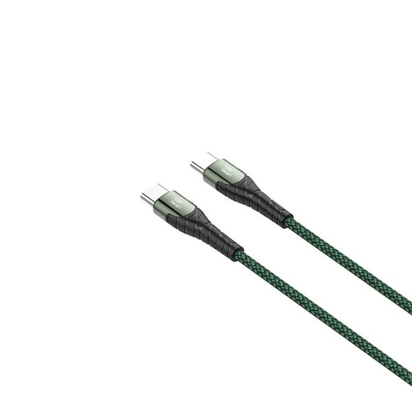 LDNIO LC101 60W Nylon Braided Metal Fast Charging PD Type C to Type C Cable — 1M