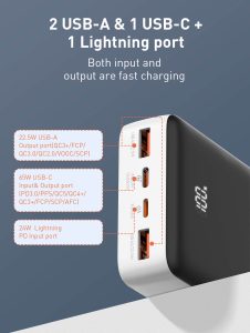 LDNIO PQ27 20000mAh 65W Fastcharging Power Bank