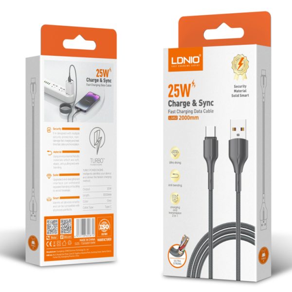 LDNIO LS851 25WA Fast Charging USB3.0 Data Cable