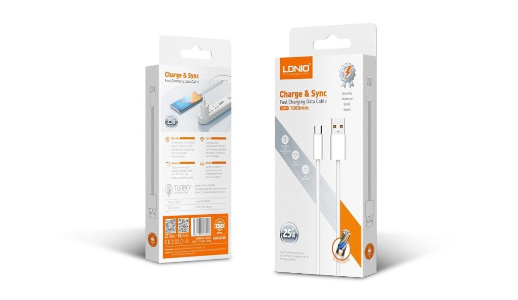 Track You Order 3 LDNIO LS901 25W Fast Charging Data Cable 1M