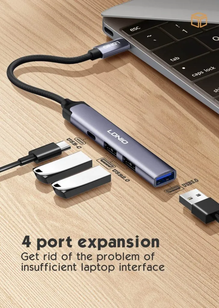 LDNIO DS-74U 4-in-1 USB Hub