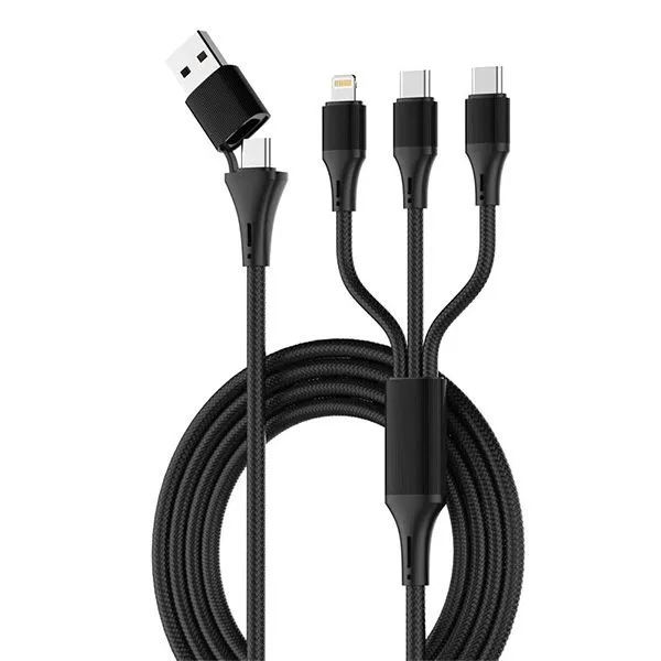 LDNIO LC97UC 100W USB-AType-C To Type-Cx2Lightning Cable