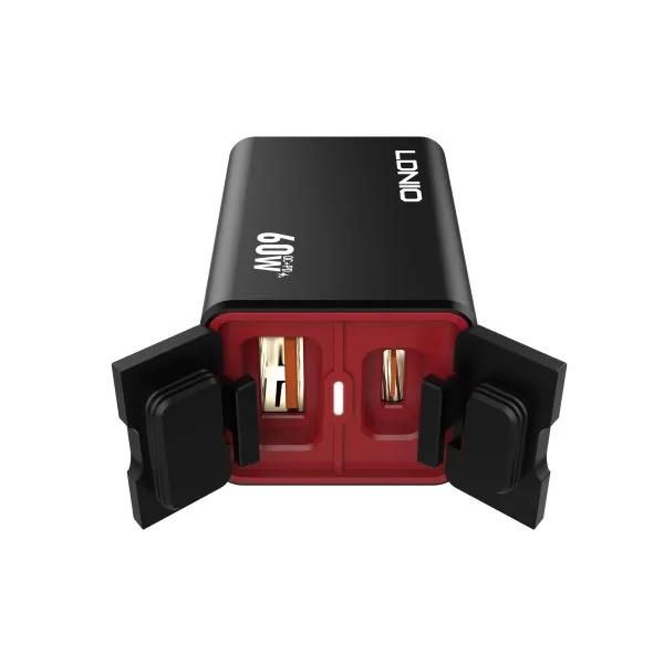 LDNIO C108 60W Super Fast CarMotorcycle Charger PD+QC3.0 IPX6 Waterproof
