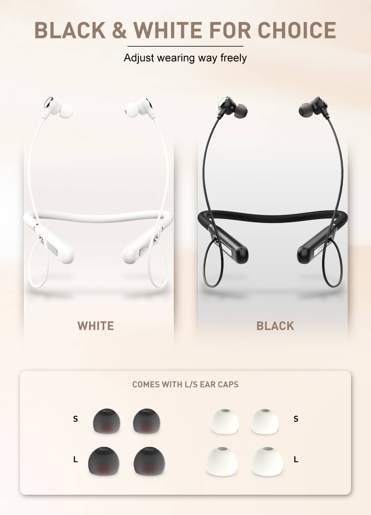LDNIO N02 Wireless Stereo Neckband Bluetooth Headset