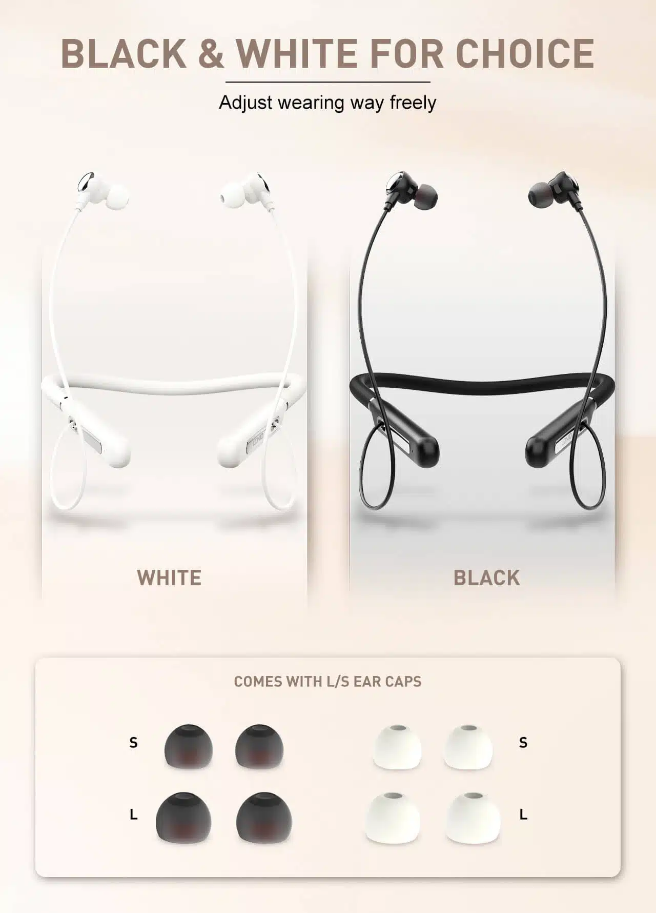 LDNIO N02 Wireless Stereo Neckband Bluetooth Headset