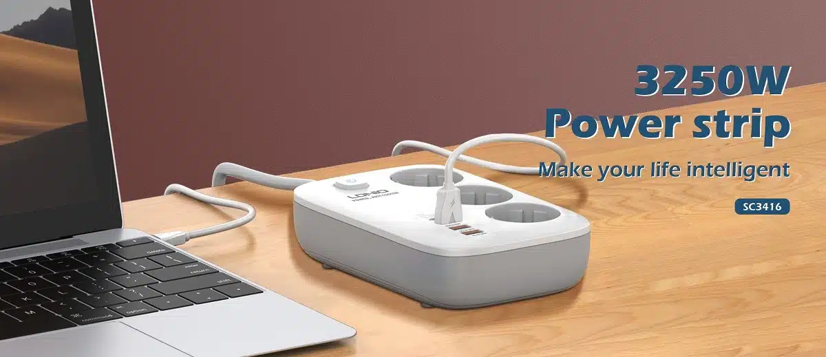 LDNIO SE3436 3 AC Outlets 4 USB Power Strip