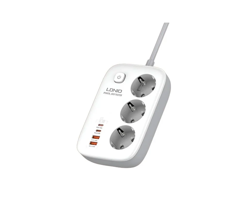 LDNIO SE3436 3 AC Outlets 4 USB Power Strip