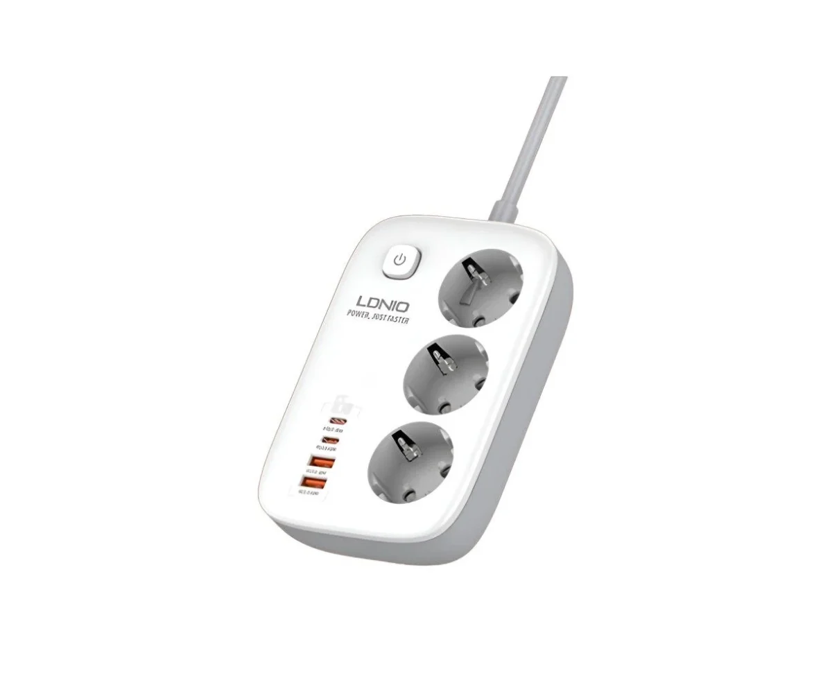 LDNIO SE3436 3 AC Outlets 4 USB Power Strip