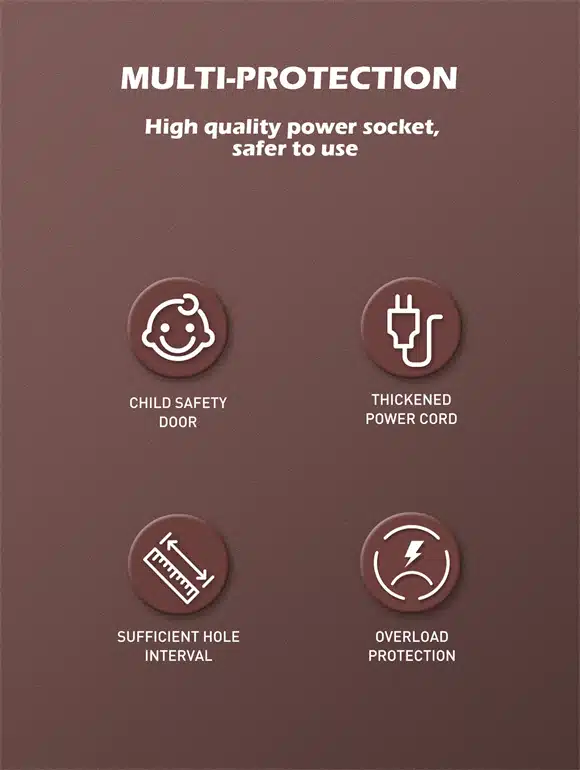 LDNIO SE3436 3 AC Outlets 4 USB Power Strip