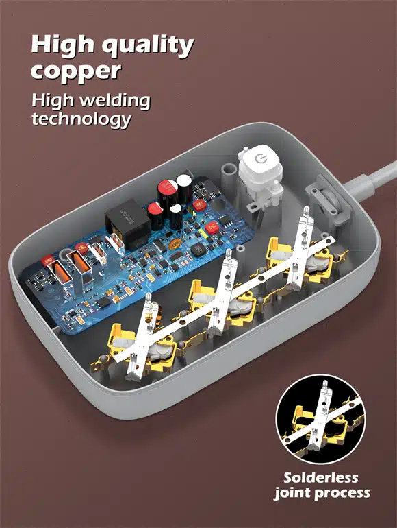 LDNIO SE3436 3 AC Outlets 4 USB Power Strip