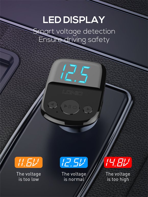 LDNIO C706Q 25W Bluetooth 5.0 Player Car Charger