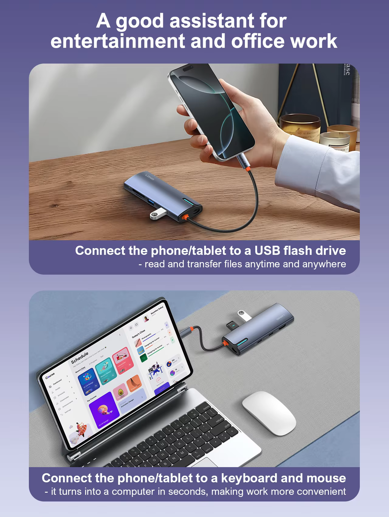 LDNIO DS-18H 8 in 1 USB C Hub 4K Display 100W PD Charging Docking Station