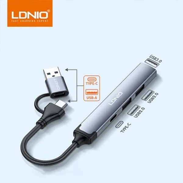 Ldnio DS-64C 4-in-1 USBType-C Hub Adapter