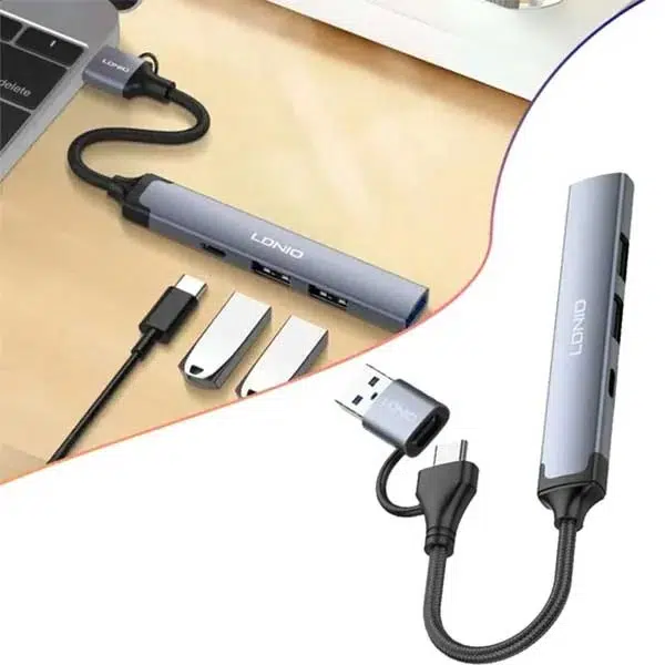 Ldnio DS-64C 4-in-1 USBType-C Hub Adapter