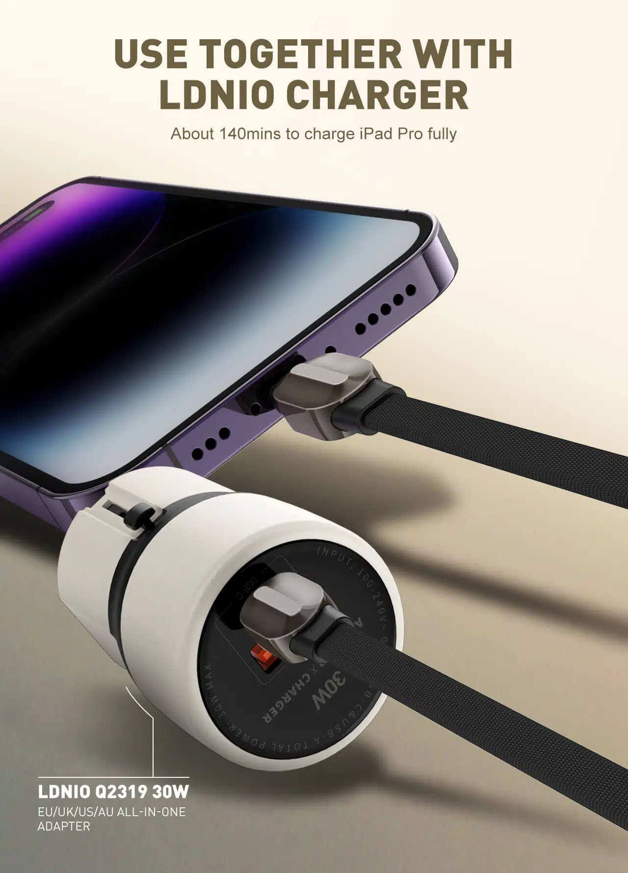 LDNIO LC211i30W Fast Charging Data Cable 3