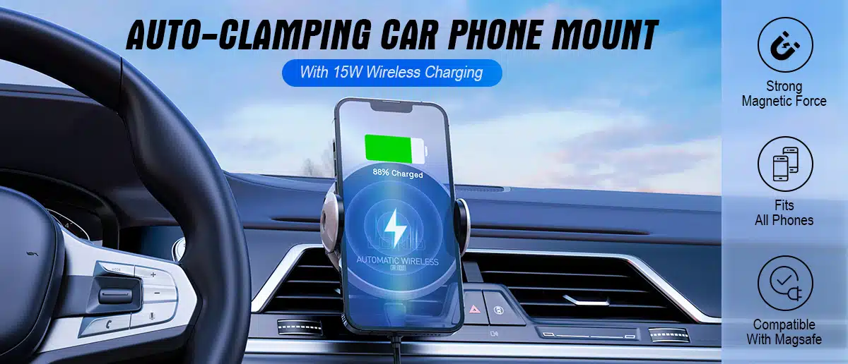 LDNIO MA02 15W Adjustable Car Wireless Charger