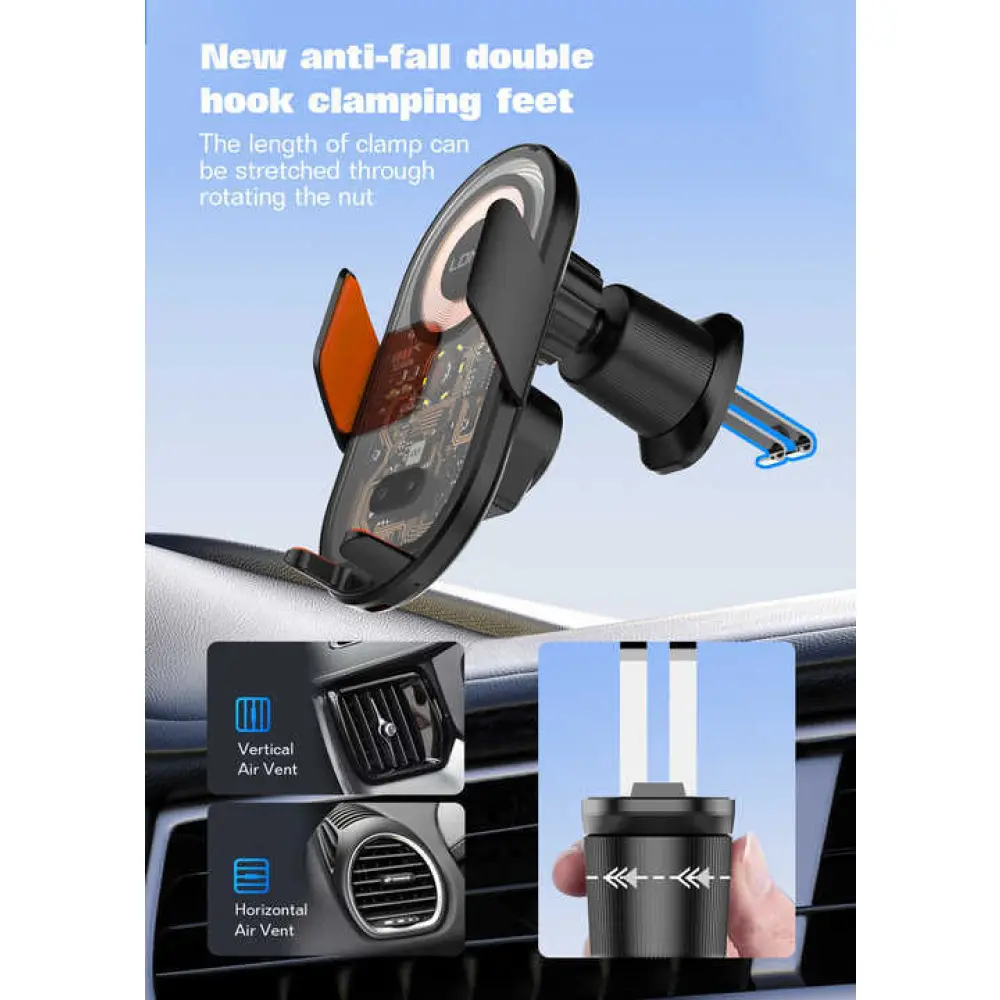 LDNIO MA30 15W Wireless Charging Type C Magnetic Car Phone Holder