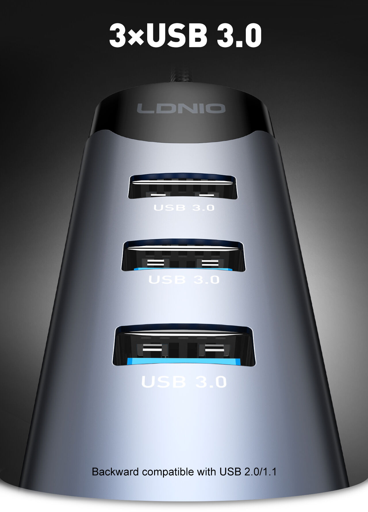 Ldnio DS-144C 4-in-1 USB-C Hub Adapter