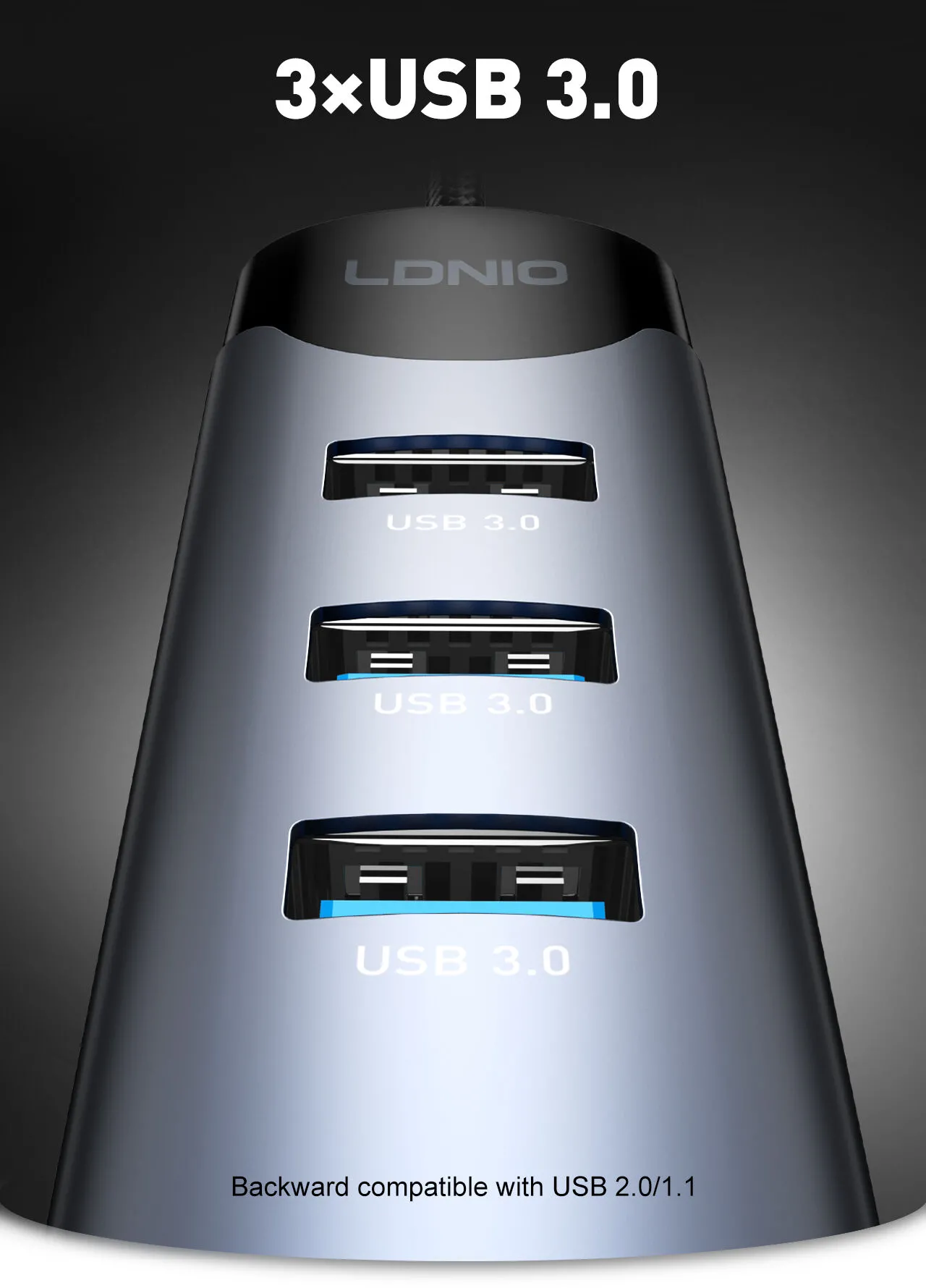 Ldnio DS-144C 4-in-1 USB-C Hub Adapter