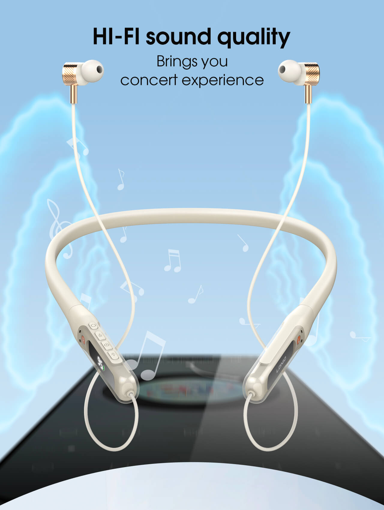 LDNIO N03 Wireless Stereo Neckband Bluetooth Headset