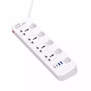 LDNIO SC4408C Extension Power Socket 4AC 4USB Power Strip