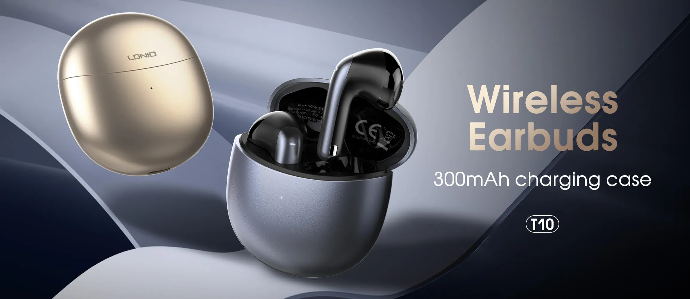 LDNIO T10 Wireless Stereo BT Semi-Fit Headphones