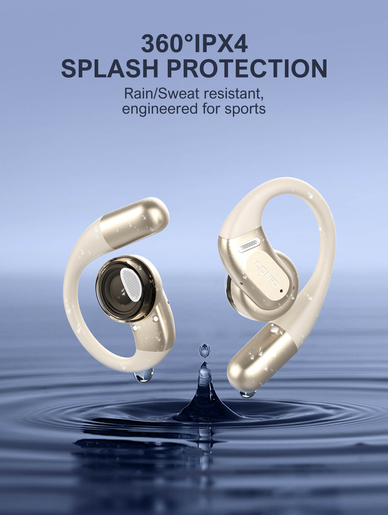 LDNIO T12 Wireless Stereo Over-Ear Earbuds