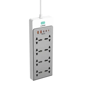 LDNIO 13-in-1 GaN Power Strip SC4 multi device charging hub with 8 AC outlets and multiple USB ports