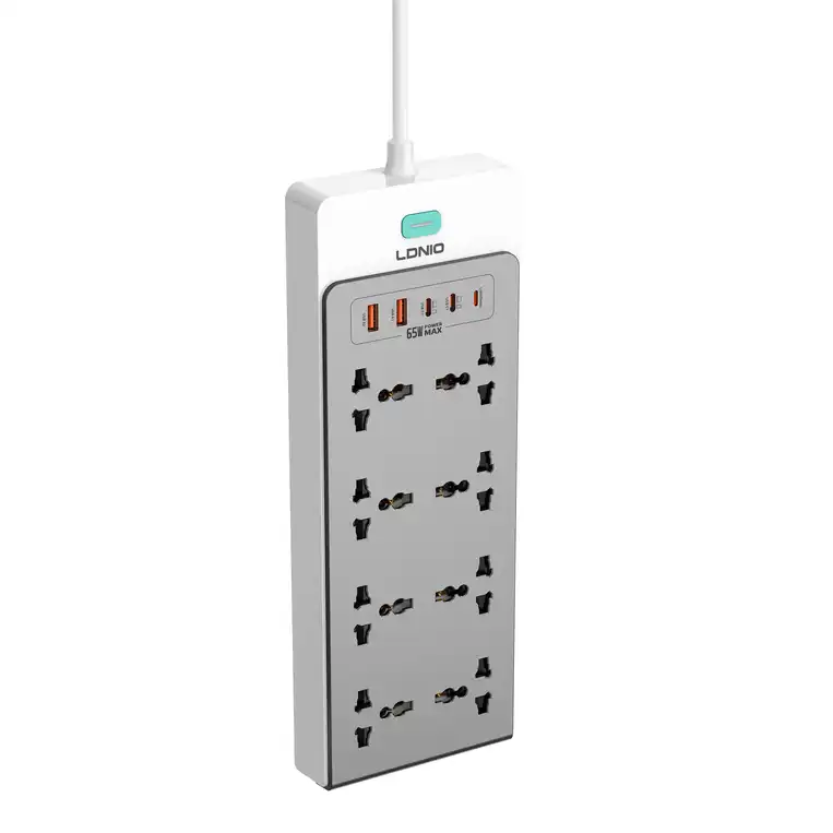 LDNIO 13-in-1 GaN Power Strip SC4 multi device charging hub with 8 AC outlets and multiple USB ports