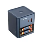 LDNIO Q16 100W GaN Desktop Charger 4-Port with USB-C Retractable Cable