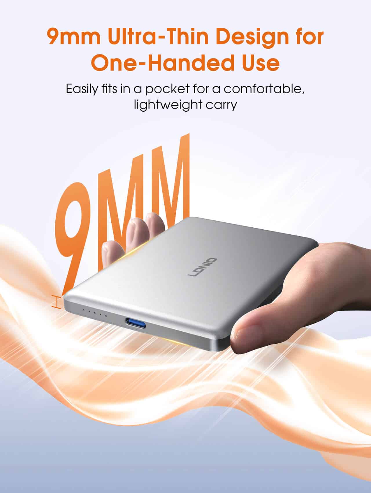 LDNIO PQ32 Slim 5000mAh Wireless Power Bank