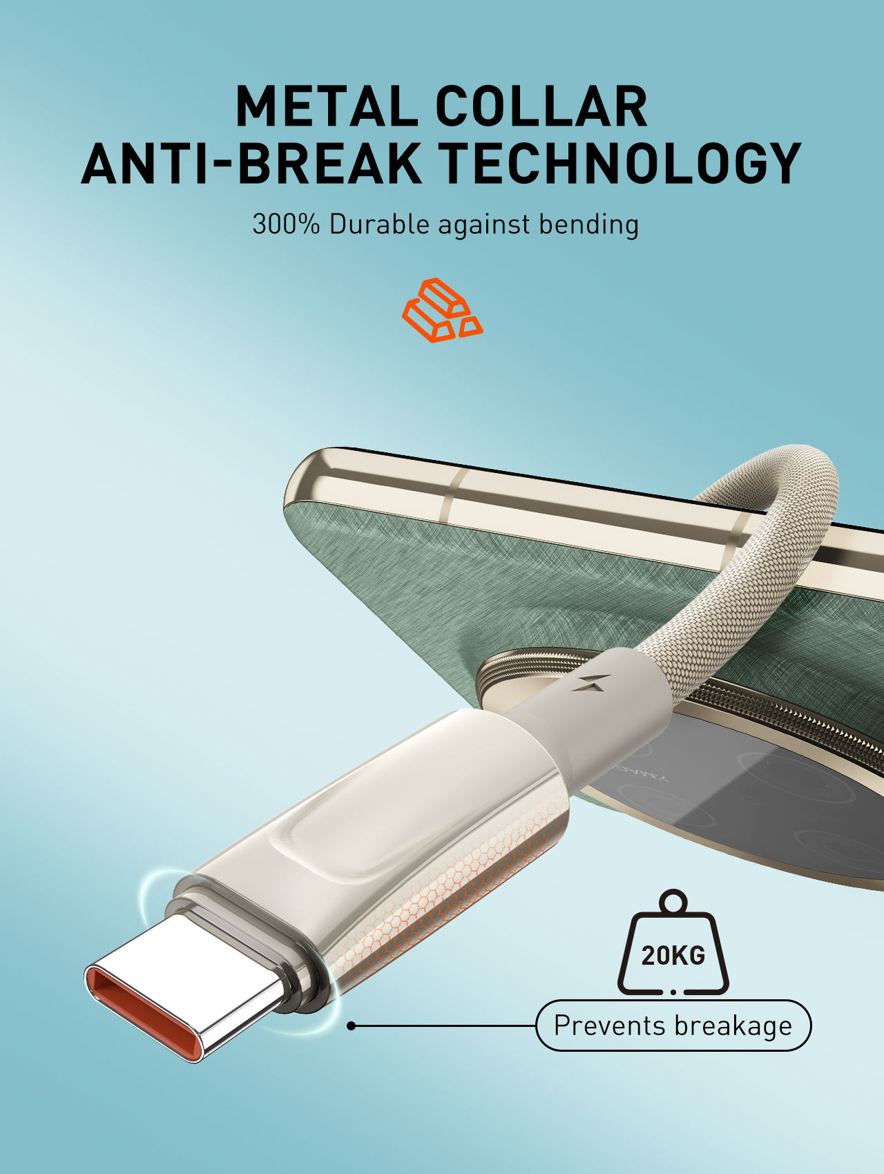 LDNIO LC342C Woven 2M USB-C Fast Charging and Data Cable