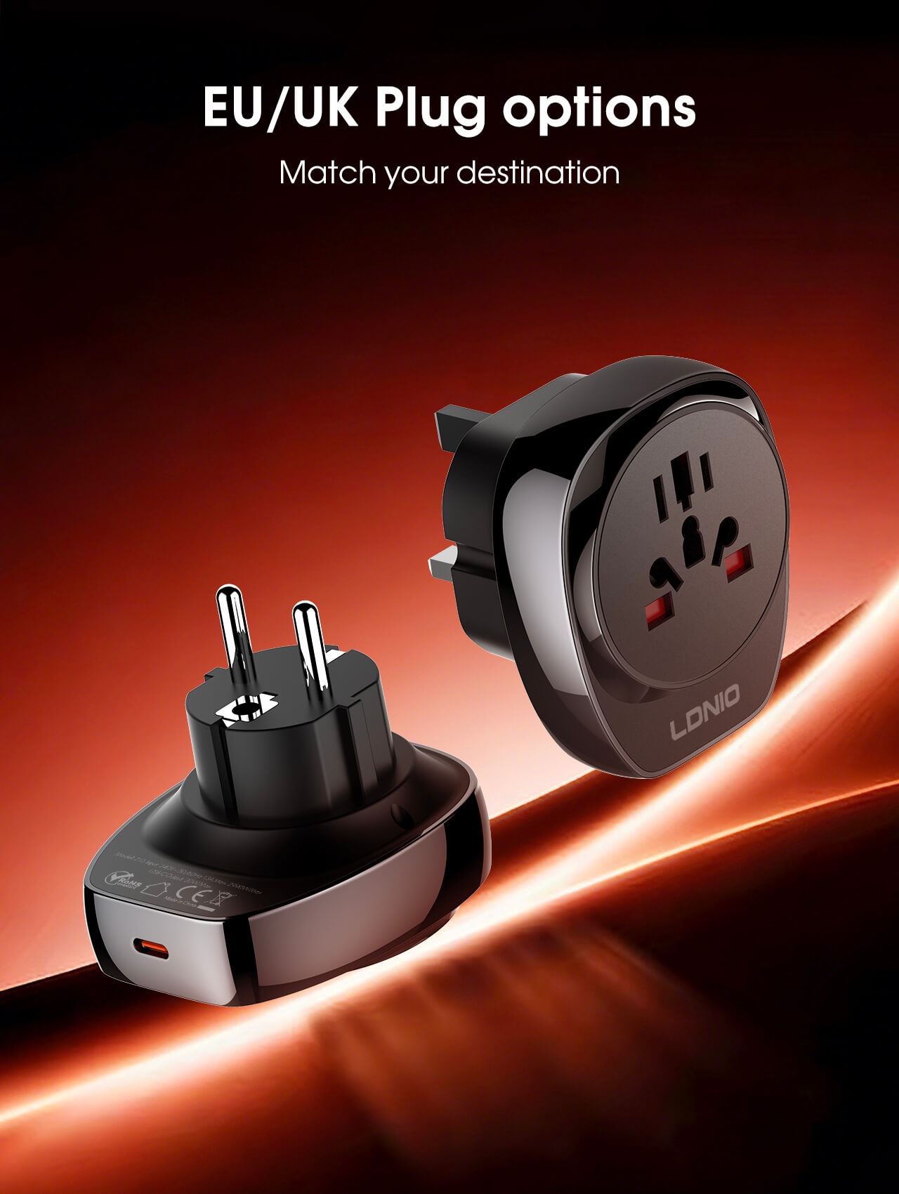 LDNIO Z10 Universal Travel Adapter 20W USB-C Fast Charging 4 LDNIO Z10 20W USB-C Fast Charging Universal Adapter