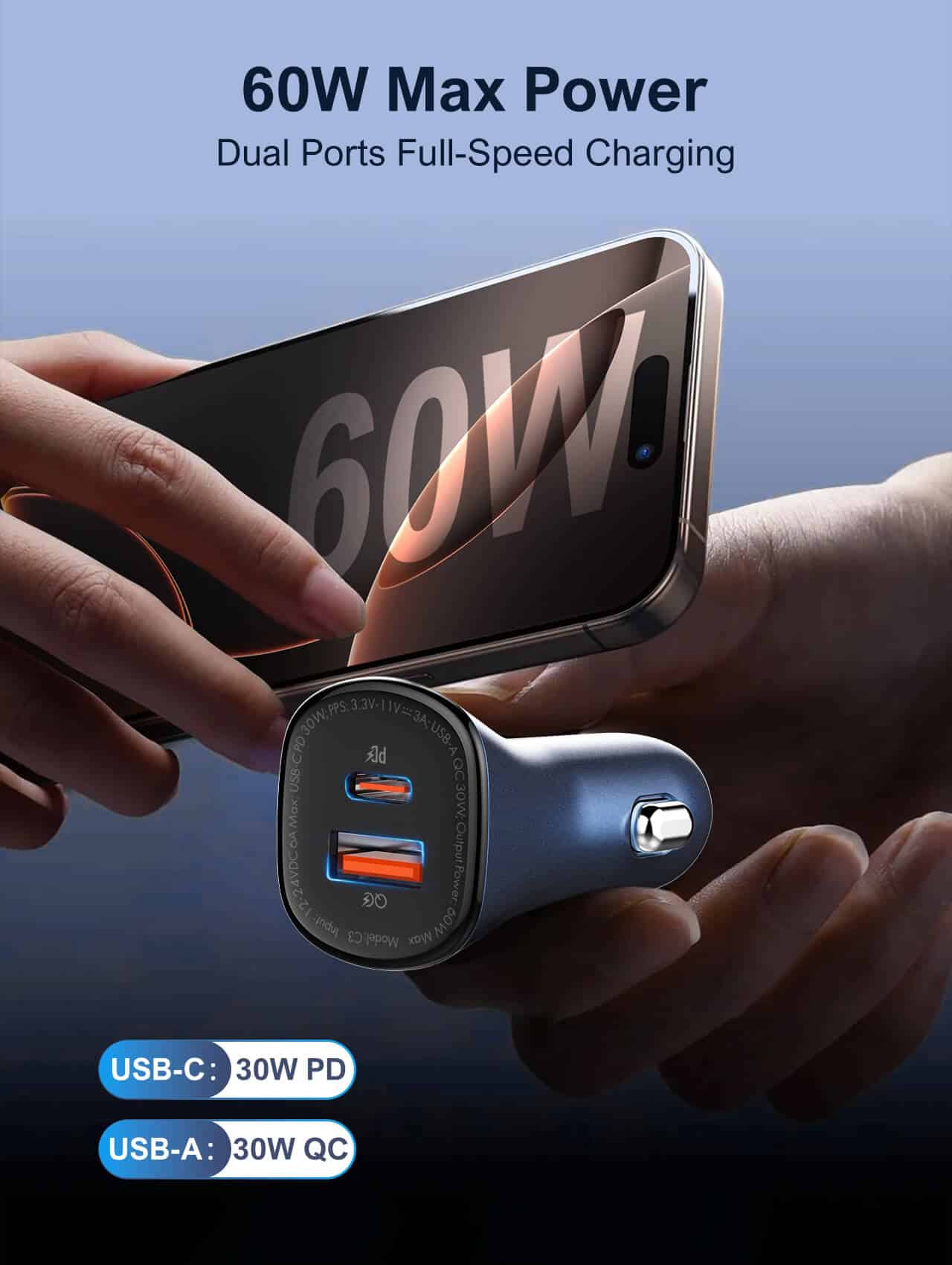 LDNIO C3 60W Fast Car Charger 1 LDNIO C3 60W Fast Car Charger